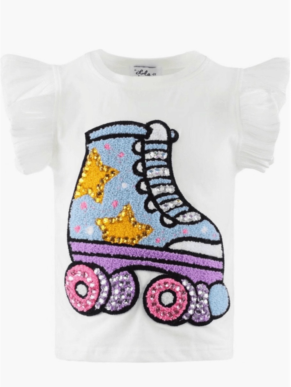 Lola + The Boys - Roller Skate Ruffle T-Shirt - Size 8 - NWT